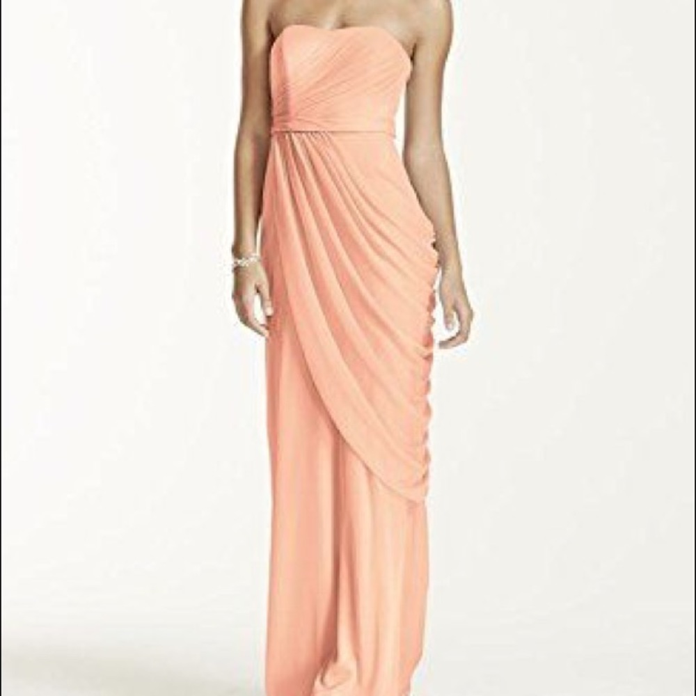 David’s Bridal Bridesmaid Dress- W10482-Bellini